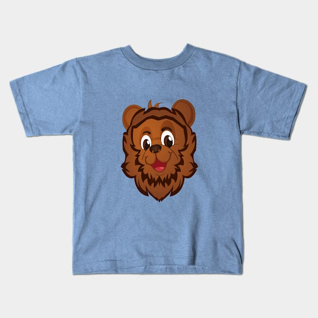 Cute lion cub Kids T-Shirt by Madhur